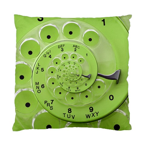 Retro Vintage Green Rotary Dial Spiral Droste Standard Cushion Case (Two Sides) from ArtsNow.com Front