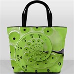 Retro Vintage Green Rotary Dial Spiral Droste Bucket Bag