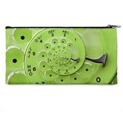 Retro Vintage Green Rotary Dial Spiral Droste Pencil Case from ArtsNow.com Back