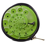 Retro Vintage Green Rotary Dial Spiral Droste Mini Makeup Bag