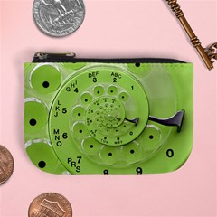 Retro Vintage Green Rotary Dial Spiral Droste Mini Coin Purse from ArtsNow.com Front