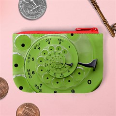 Retro Vintage Green Rotary Dial Spiral Droste Mini Coin Purse from ArtsNow.com Back