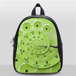 Retro Vintage Green Rotary Dial Spiral Droste School Bag (Small)