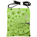 Retro Vintage Green Rotary Dial Spiral Droste Shoulder Sling Bag