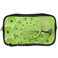 Retro Vintage Green Rotary Dial Spiral Droste Toiletries Bag (Two Sides) from ArtsNow.com Back