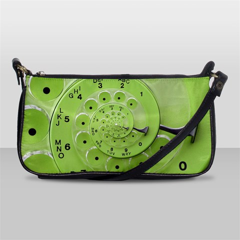 Retro Vintage Green Rotary Dial Spiral Droste Shoulder Clutch Bag from ArtsNow.com Front