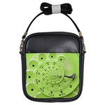 Retro Vintage Green Rotary Dial Spiral Droste Girls Sling Bag