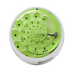 Retro Vintage Green Rotary Dial Spiral Droste 4-Port USB Hub (One Side)