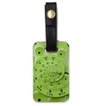 Retro Vintage Green Rotary Dial Spiral Droste Luggage Tag (one side)