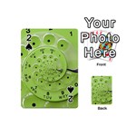 Retro Vintage Green Rotary Dial Spiral Droste Playing Cards 54 (Mini)