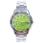 Retro Vintage Green Rotary Dial Spiral Droste Stainless Steel Analogue Watch