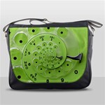 Retro Vintage Green Rotary Dial Spiral Droste Messenger Bag