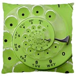 Retro Vintage Green Rotary Dial Spiral Droste Large Cushion Case (Two Sides)