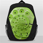 Retro Vintage Green Rotary Dial Spiral Droste Backpack Bag