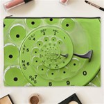 Retro Vintage Green Rotary Dial Spiral Droste Cosmetic Bag (XXXL)