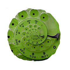 Retro Vintage Green Rotary Dial Spiral Droste Standard 15  Premium Round Cushion  from ArtsNow.com Front