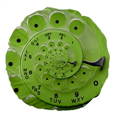 Retro Vintage Green Rotary Dial Spiral Droste Large 18  Premium Round Cushion  from ArtsNow.com Front