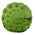 Retro Vintage Green Rotary Dial Spiral Droste Large 18  Premium Round Cushion 