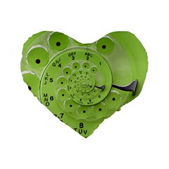 Retro Vintage Green Rotary Dial Spiral Droste Standard 16  Premium Heart Shape Cushion  from ArtsNow.com Front