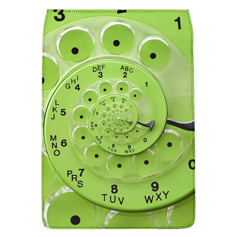 Retro Vintage Green Rotary Dial Spiral Droste Removable Flap Cover (L) from ArtsNow.com Front