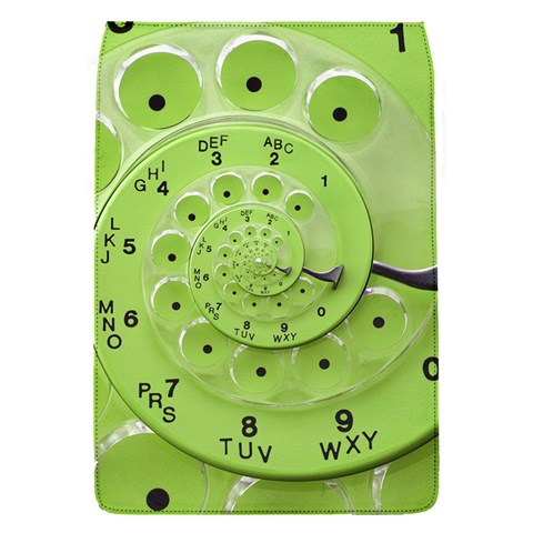 Retro Vintage Green Rotary Dial Spiral Droste Removable Flap Cover (S) from ArtsNow.com Front