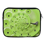 Retro Vintage Green Rotary Dial Spiral Droste Apple iPad 2/3/4 Zipper Case