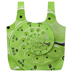 Retro Vintage Green Rotary Dial Spiral Droste Full Print Recycle Bag (XL) from ArtsNow.com Front