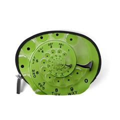 Retro Vintage Green Rotary Dial Spiral Droste Accessory Pouch (Small) from ArtsNow.com Back