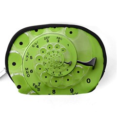 Retro Vintage Green Rotary Dial Spiral Droste Accessory Pouch (Medium) from ArtsNow.com Back