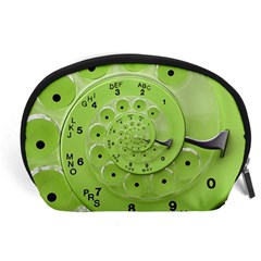 Retro Vintage Green Rotary Dial Spiral Droste Accessory Pouch (Large) from ArtsNow.com Front