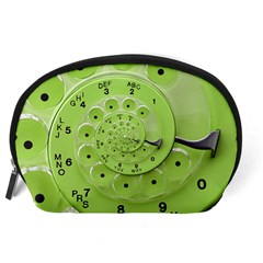 Retro Vintage Green Rotary Dial Spiral Droste Accessory Pouch (Large) from ArtsNow.com Back