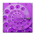 Retro Vintage Purple Rotary Dial Spiral Droste Tile Coaster