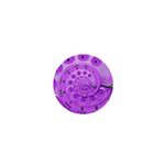 Retro Vintage Purple Rotary Dial Spiral Droste 1  Mini Button