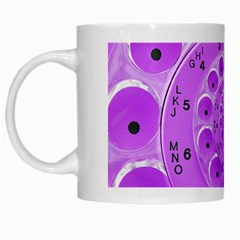 Retro Vintage Purple Rotary Dial Spiral Droste White Mug from ArtsNow.com Left