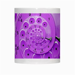 Retro Vintage Purple Rotary Dial Spiral Droste White Mug from ArtsNow.com Center