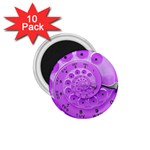 Retro Vintage Purple Rotary Dial Spiral Droste 1.75  Magnet (10 pack) 