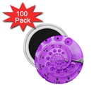 Retro Vintage Purple Rotary Dial Spiral Droste 1.75  Magnet (100 pack) 