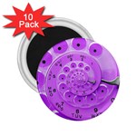 Retro Vintage Purple Rotary Dial Spiral Droste 2.25  Magnet (10 pack)