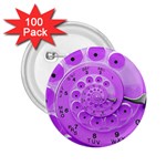 Retro Vintage Purple Rotary Dial Spiral Droste 2.25  Button (100 pack)