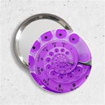 Retro Vintage Purple Rotary Dial Spiral Droste 2.25  Handbag Mirror