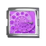 Retro Vintage Purple Rotary Dial Spiral Droste Mega Link Italian Charm (18mm)