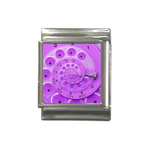 Retro Vintage Purple Rotary Dial Spiral Droste Italian Charm (13mm) from ArtsNow.com Front