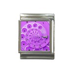 Retro Vintage Purple Rotary Dial Spiral Droste Italian Charm (13mm)