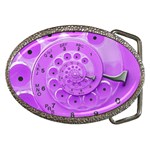 Retro Vintage Purple Rotary Dial Spiral Droste Belt Buckle