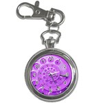 Retro Vintage Purple Rotary Dial Spiral Droste Key Chain Watch