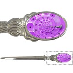 Retro Vintage Purple Rotary Dial Spiral Droste Letter Opener