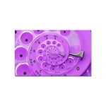 Retro Vintage Purple Rotary Dial Spiral Droste Sticker (Rectangular)