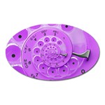 Retro Vintage Purple Rotary Dial Spiral Droste Magnet (Oval)