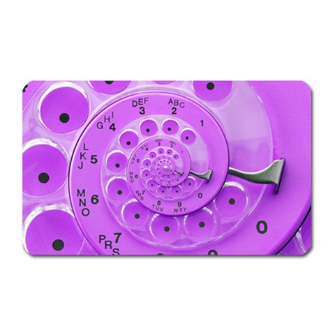 Retro Vintage Purple Rotary Dial Spiral Droste Magnet (Rectangular) from ArtsNow.com Front