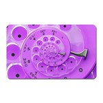 Retro Vintage Purple Rotary Dial Spiral Droste Magnet (Rectangular)